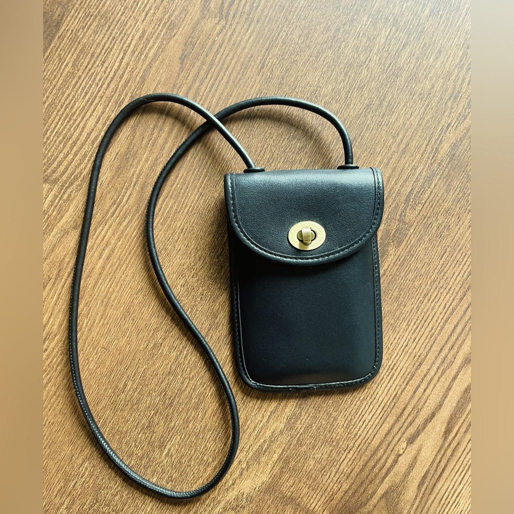 Black Leather Crossbody Bag